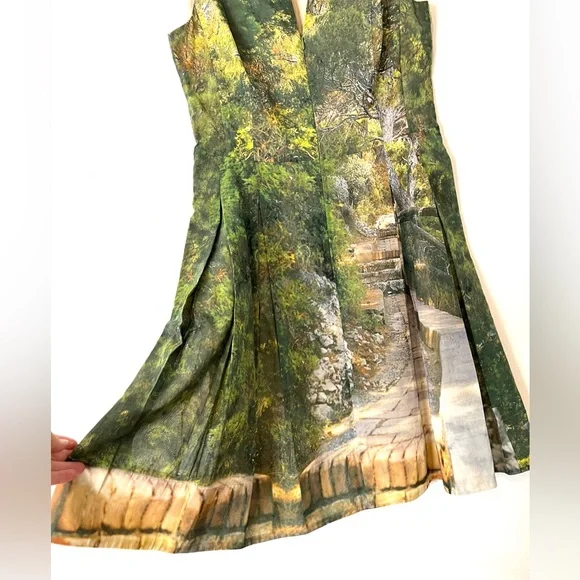 A K R I S  Forest-Print A-Line Dress - Picture 9 of 13